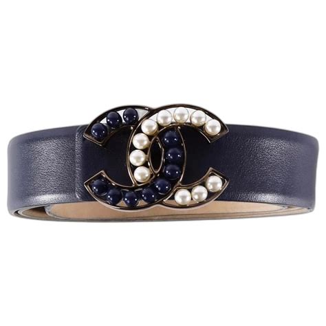 chanel navy belt